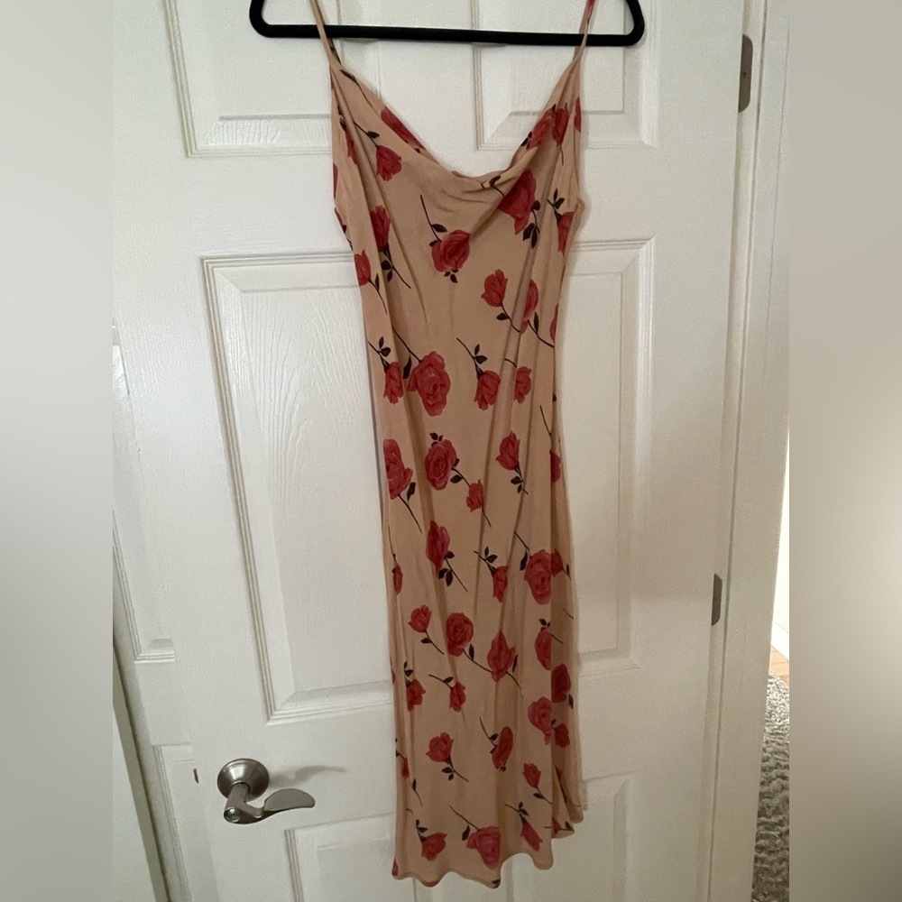 Audrey 3+1 Floral Bias Cut Midi Dress - Size Medium